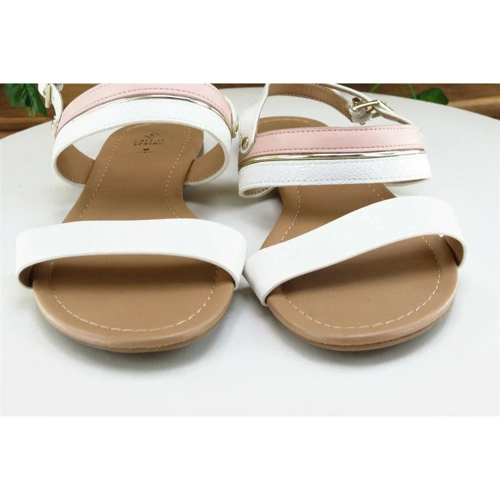 Call It Spring‎ Sz 6.5 M Pink Ankle Strap Synthetic Women Sandals